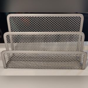 Wire Mesh 2 slot mail file office organizer